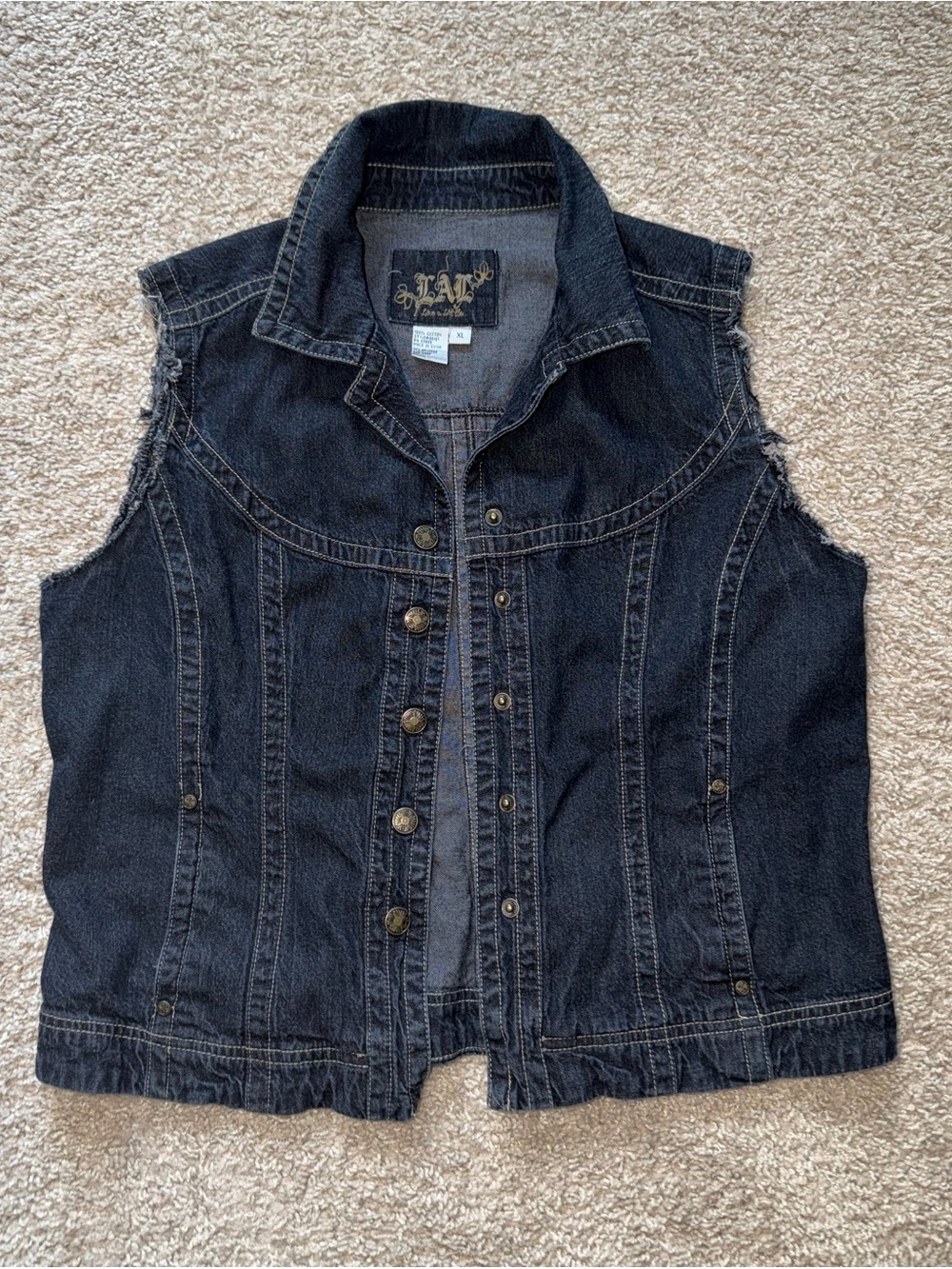 Dark Blue Denim Vest